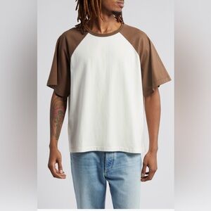Elwood overzise Raglan Tee soil/ off white color